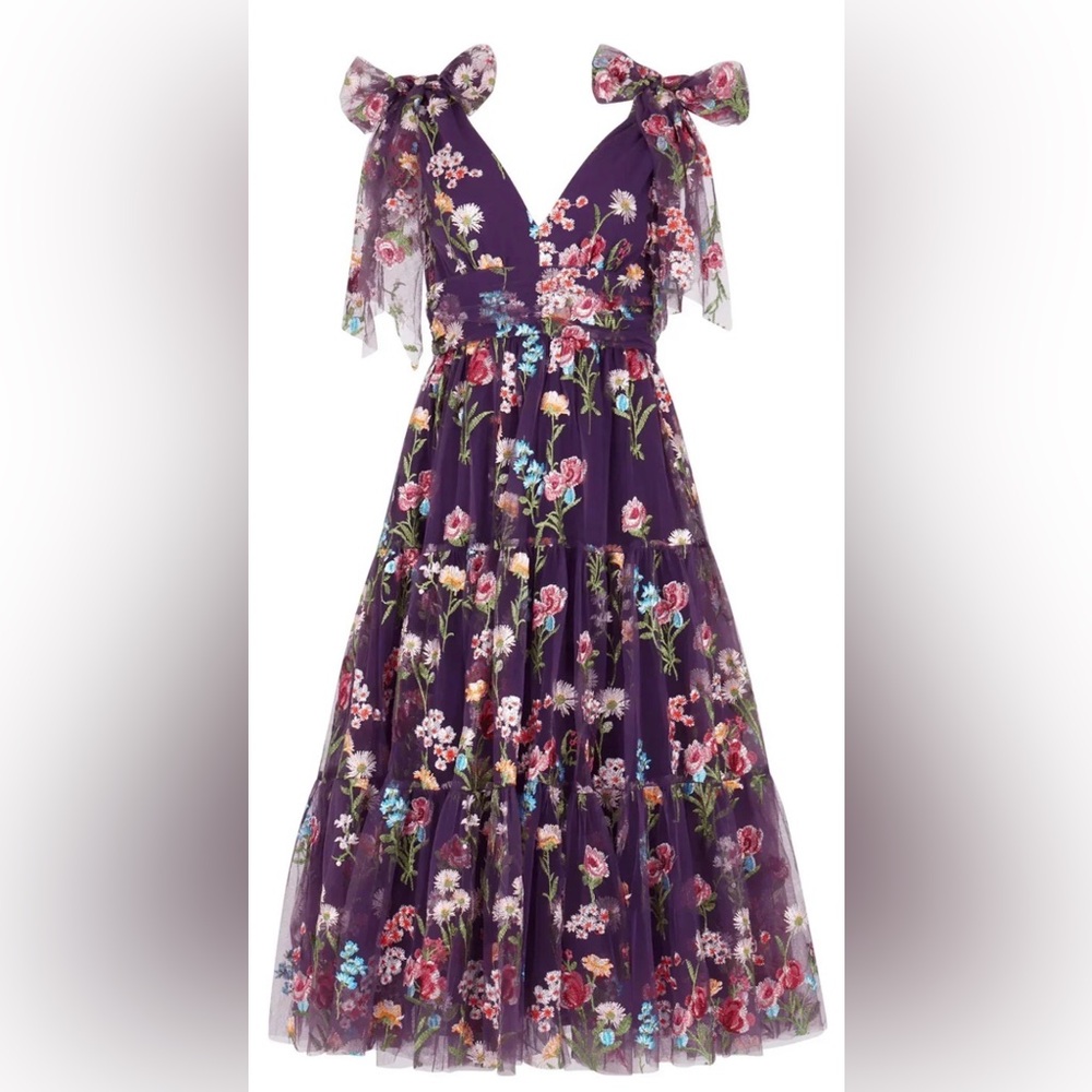 JessaKae Margaret Purple Midi Dress 2x